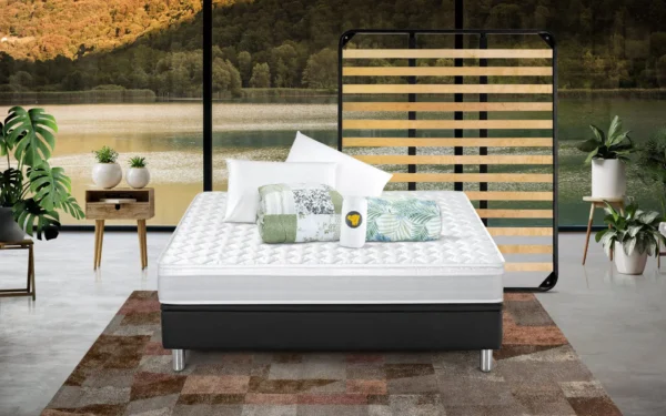 Eminflex materassi Romeo matrimoniale in offerta con rete e kit accessori vista frontale