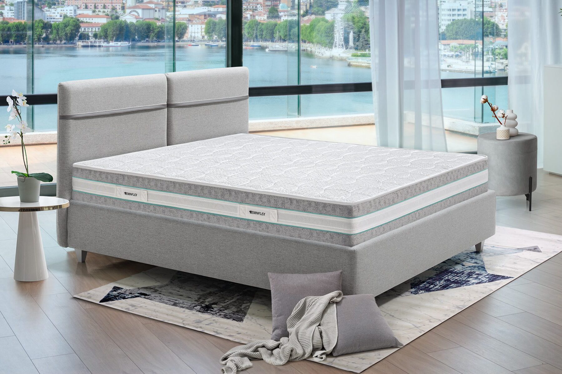 Eminflex Materassi Infinity matrimoniale con letto ambientato