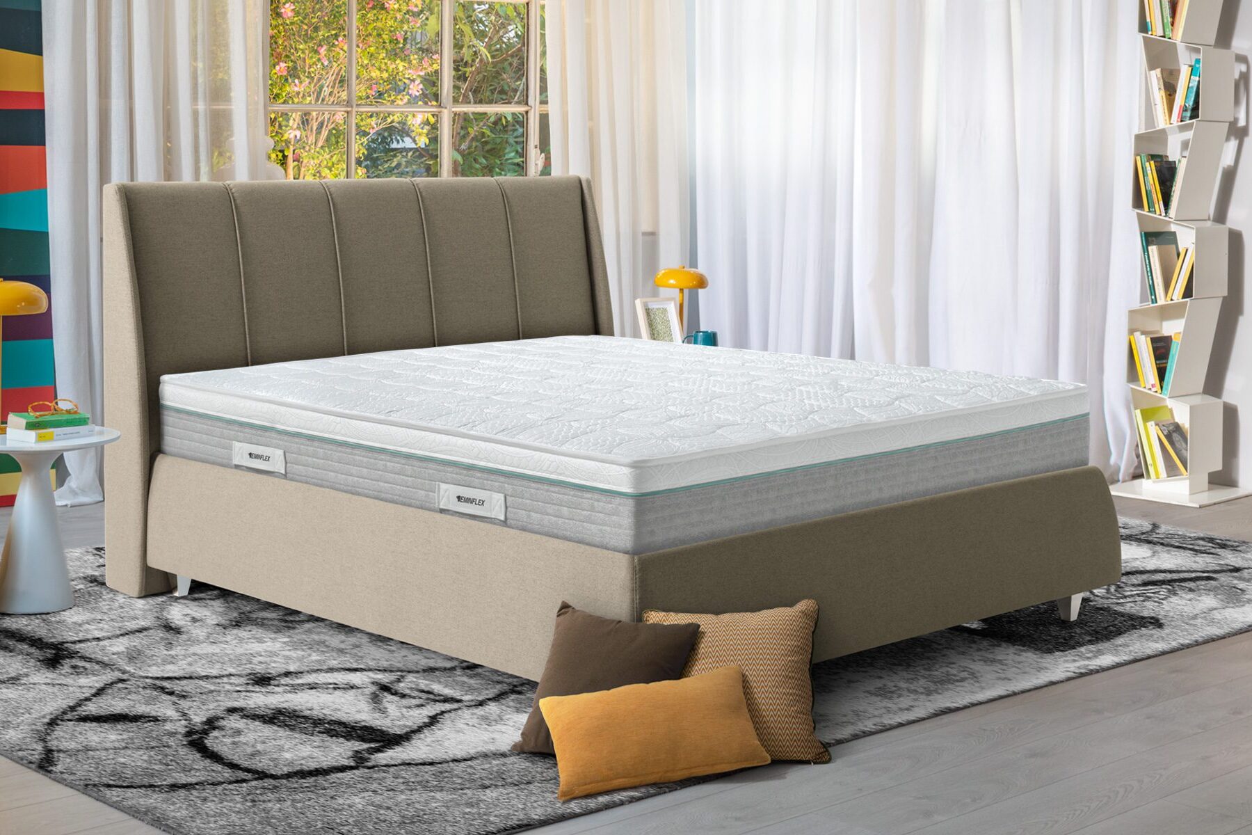Eminflex Materassi Union matrimoniale con letto ambientato