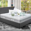 Eminflex Materassi Attivo matrimoniale in offerta con letto contenitore Anna grigio chiuso con kit notte