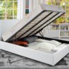 Eminflex Materassi Cinquantesimo matrimoniale in offerta con letto contenitore Anna bianco aperto
