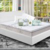 Eminflex Materassi Diamond matrimoniale in offerta con letto contenitore Anna bianco chiuso e kit notte