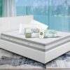 Eminflex Materassi Infinity matrimoniale in offerta con letto contenitore Anna bianco chiuso e kit notte