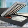 Eminflex Materassi Infinity matrimoniale in offerta con letto contenitore Anna grigio aperto