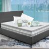 Eminflex Materassi Infinity matrimoniale in offerta con letto contenitore Anna grigio chiuso e kit notte