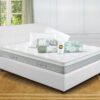 Eminflex Materassi Perfecto matrimoniale offerta con letto contenitore Anna bianco chiuso e kit notte