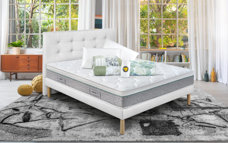 Eminflex Materassi Performa matrimoniale con base letto Gioia bianco con kit notte