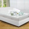Eminflex Materassi Supremo matrimoniale offerta con letto contenitore Anna bianco chiuso e kit notte