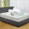 Eminflex Materassi Supremo matrimoniale offerta con letto contenitore Anna grigio chiuso e kit notte