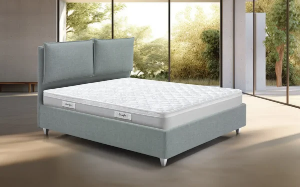 Offerta TV Eminflex materassi Comodo matrimoniale con letto ambientato