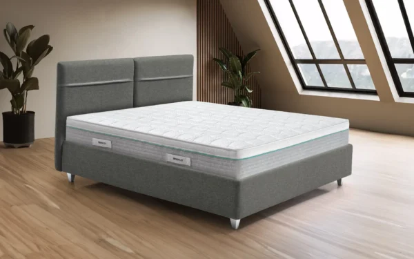 Materasso matrimoniale Stelvio ambientato con letto Greta