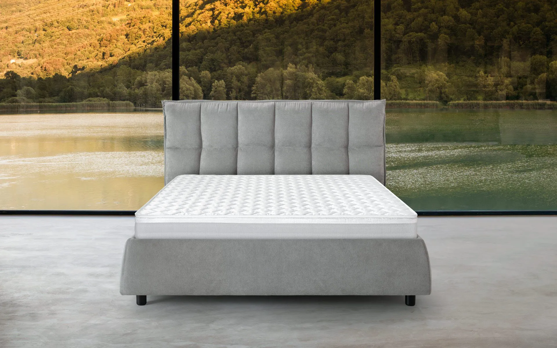 Eminflex materassi Experia matrimoniale frontale ambientato