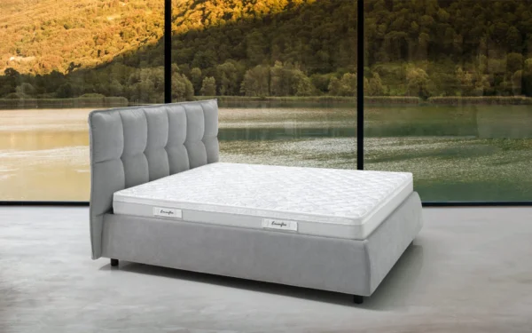 Offerta TV Eminflex materassi Experia matrimoniale con letto ambientato