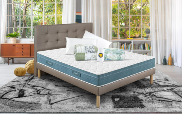 Eminflex materasso matrimoniale nuovo Union con base letto Gioia grigio e kit offerta