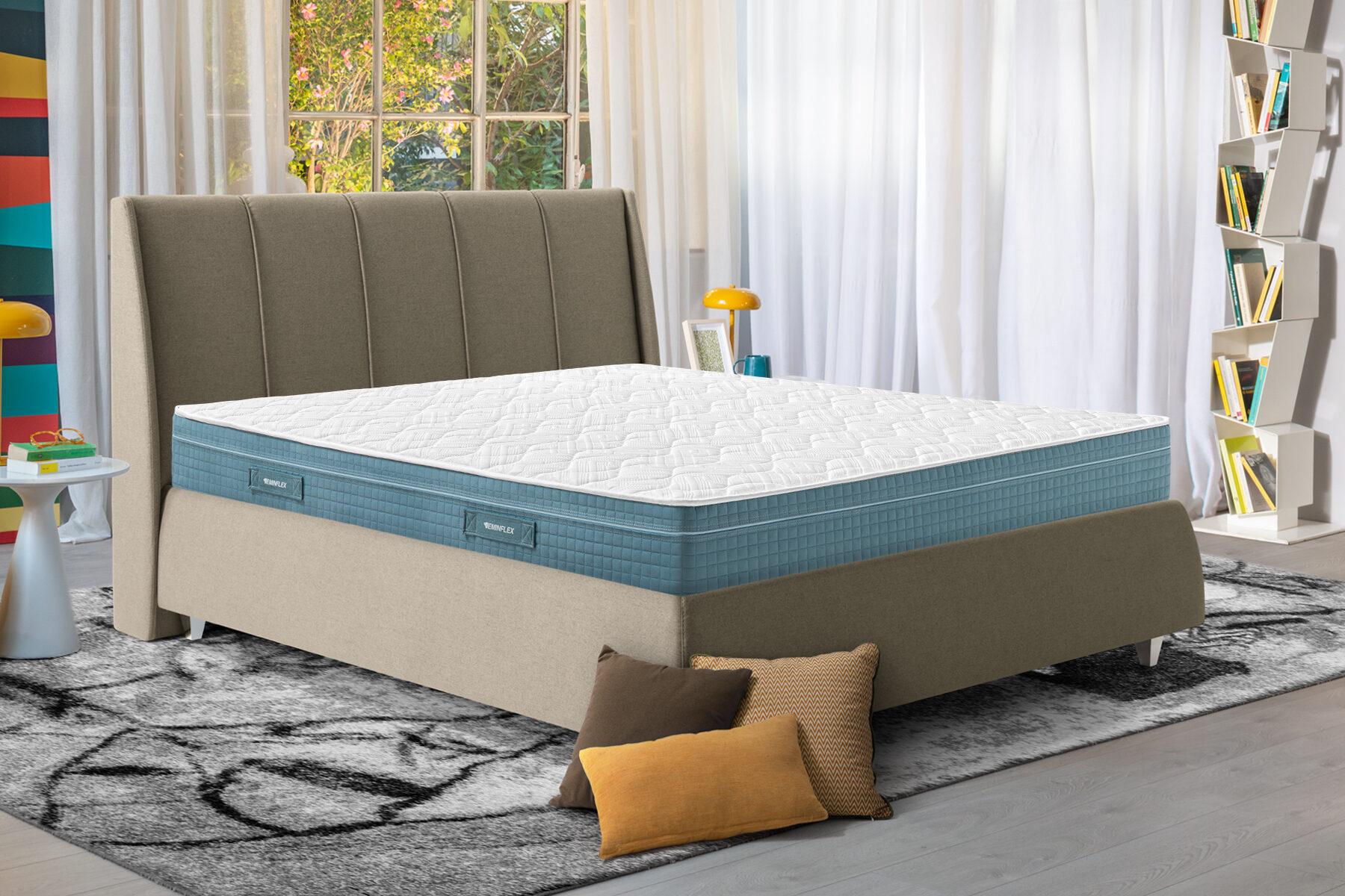 Eminflex Materassi Union matrimoniale con letto ambientato